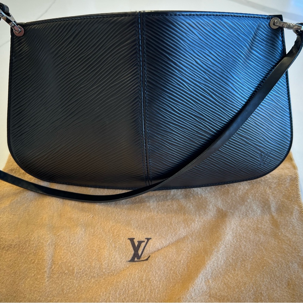 Louis Vuitton Epi Leather Demi Lune Pochette with dust bag